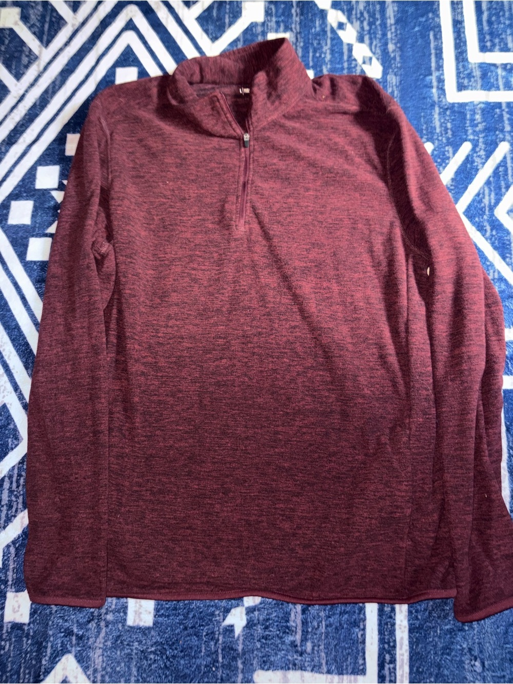 bcg Men's Marled Burgundy Half-Zip Sweater